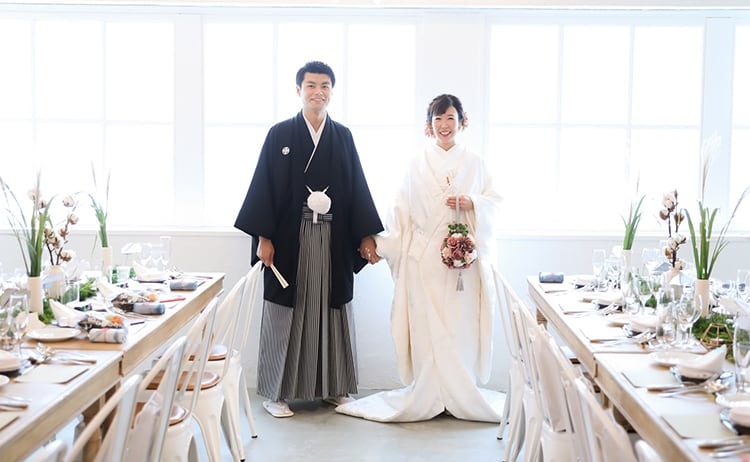 披露宴　お色直し　白無垢