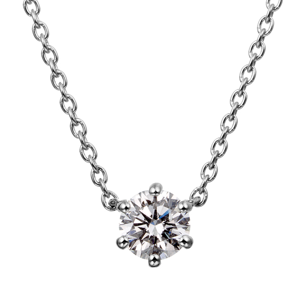 婚約ネックレス 6ポイントセッティング ダイヤモンド ネックレス(P221-P85ABAA-Q0007-B)